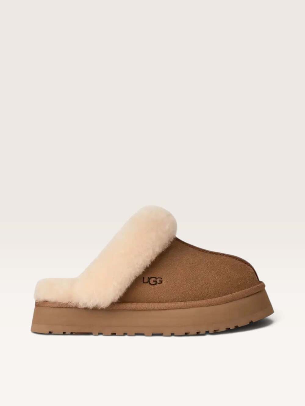 UGG Disquette Chestnut Suede Slippers Size 7